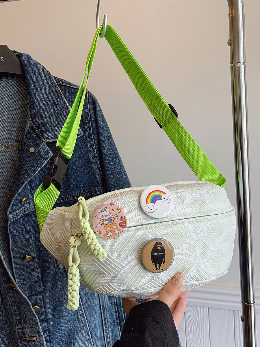 Simple Casual Ins Style Bag Women's Fresh Style Mori Style Crossbody Bag Sports Chest Bag Niche Student Fashion Waist Bag