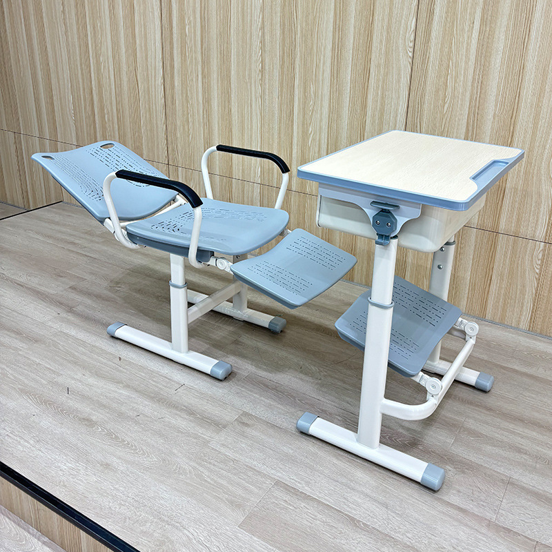 Factory Direct Sales Reclining School Student Desks and Chairs Multi-Functional Training Chair Freely Adjustable Height Study Table