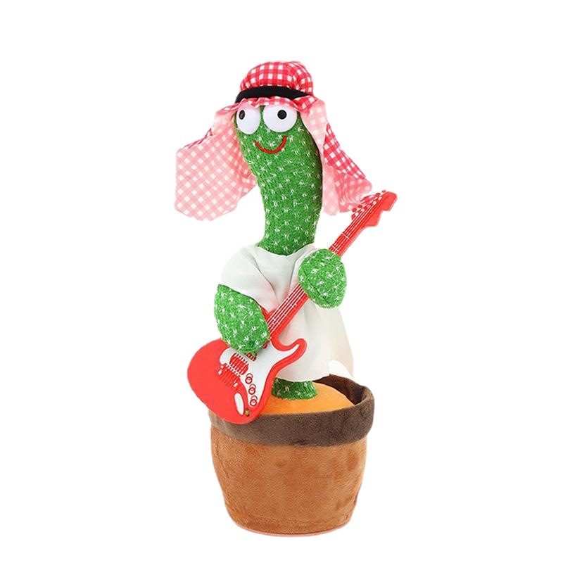 Talking, Nodding, Enchanting Dancing Cactus, Twisting, Repeating Plush Toy, Interactive Mini Dynamic