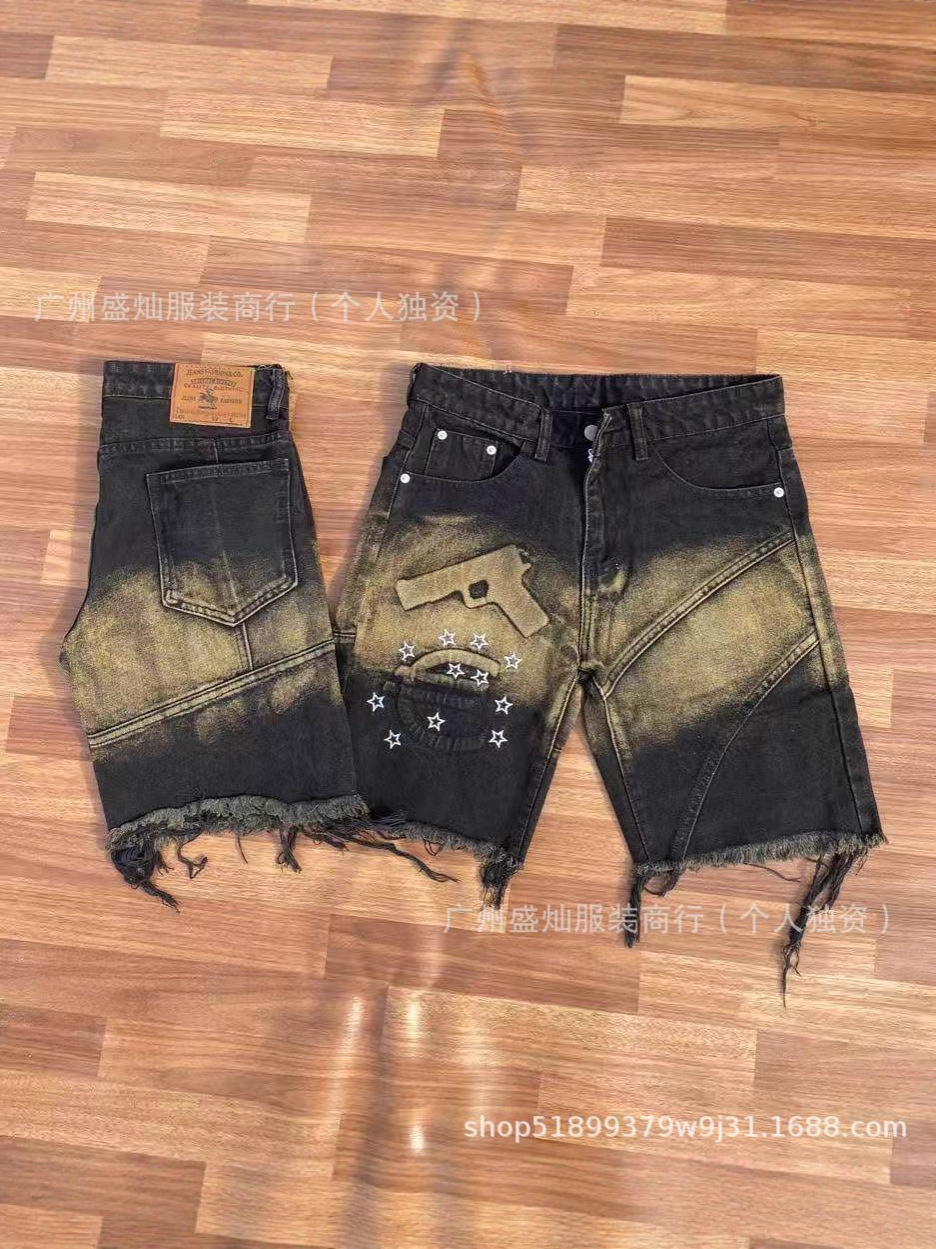 Men's Denim Shorts Wholesale Men's Denim Shorts Five-Point Pants Men's Jeans Wholesale