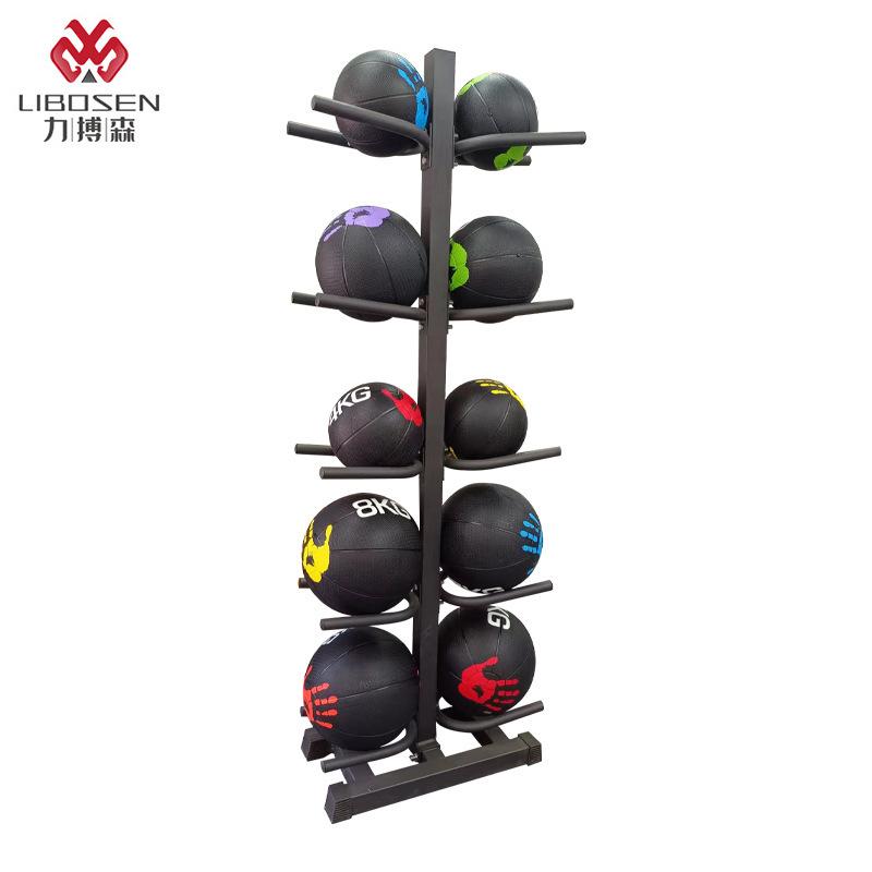 Стеллаж для мячей 5 уровней на 10 мячей для хранения медицинских и фитнес мячей, производитель стеллажей для баскетбольных мячей