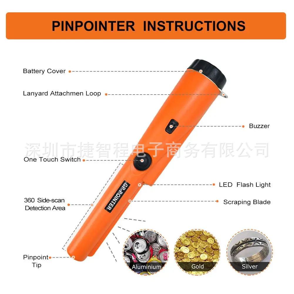 Gp-Pointer Positioning Stick Handheld Metal Detector Underground Waterproof Detection Stick Security Detector Metal Detector