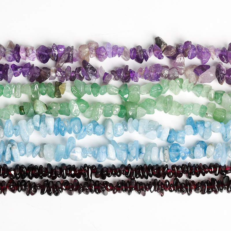 Gravel loose beads DIY jewelry accessories colored stones with crystal gravel semi-finished irregular beaded turquoise