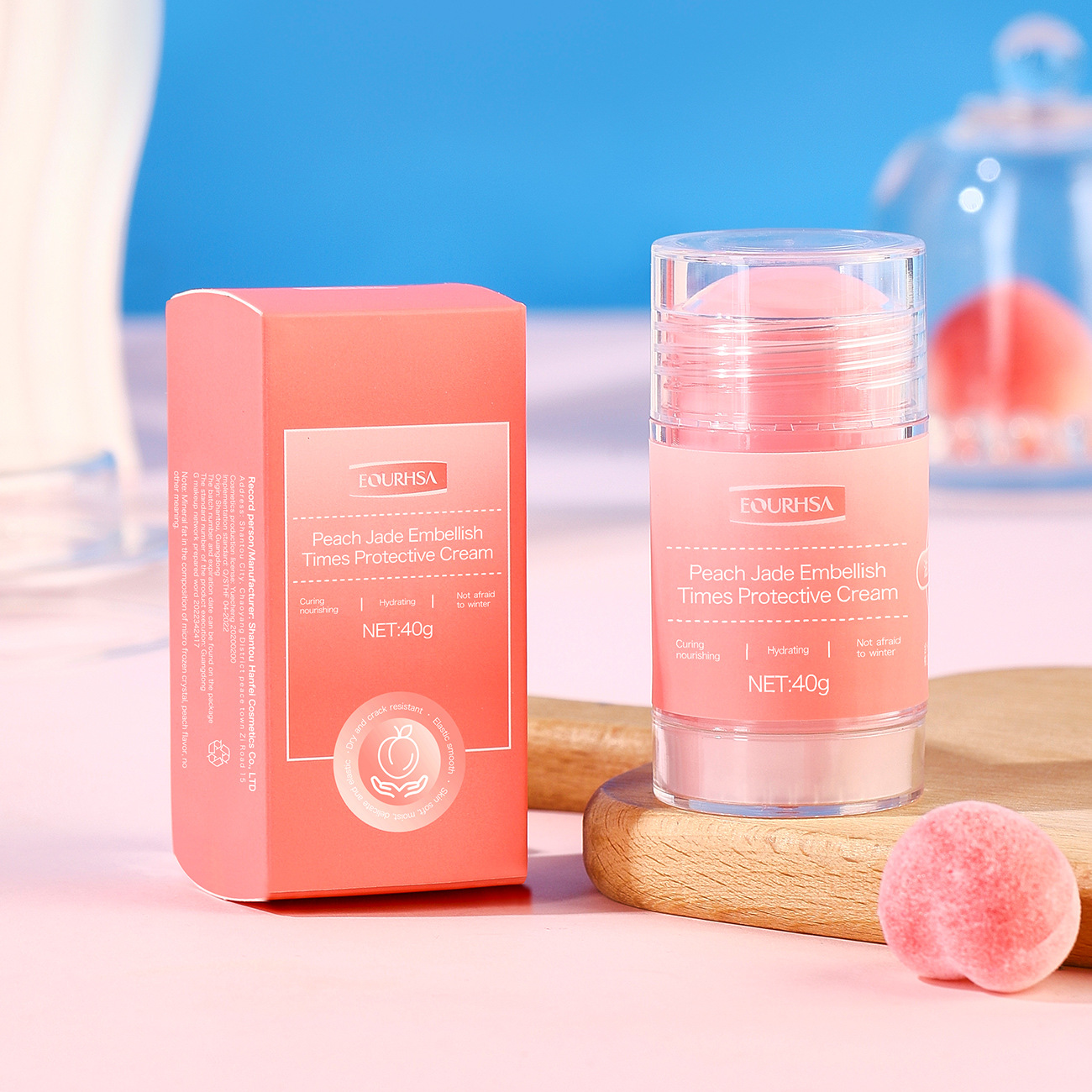 Cross-border English version for Han Sha EOURHSA Ying Run Double Protection Cream Anti-dry Hand and Foot Double Protection Stick in Autumn and Winter