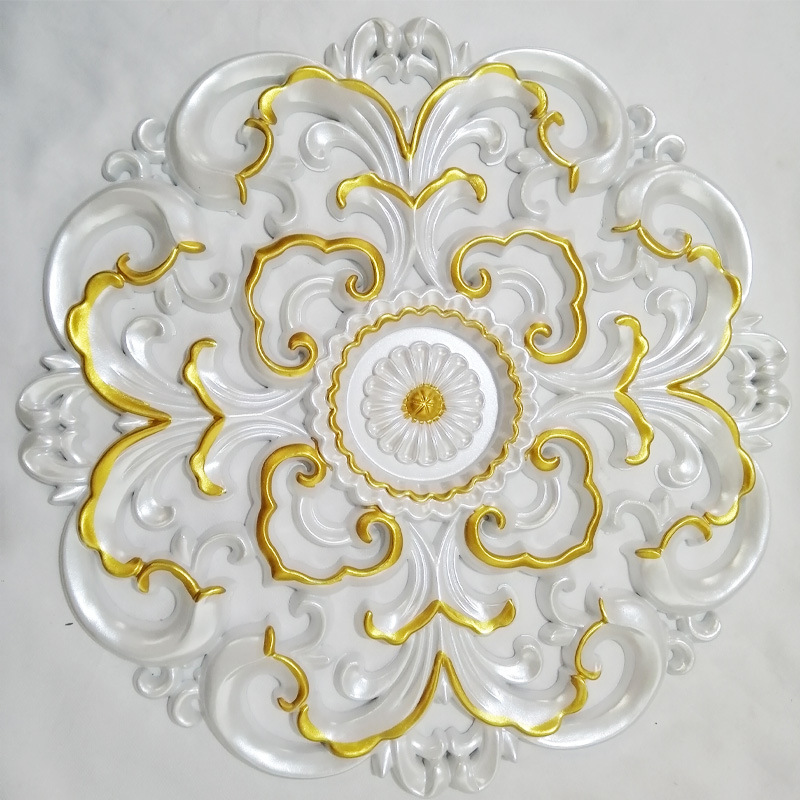 European-style decorative flower background wall decorative ceiling corner flower hollow carved PS decorative material ceiling corner flower ceiling