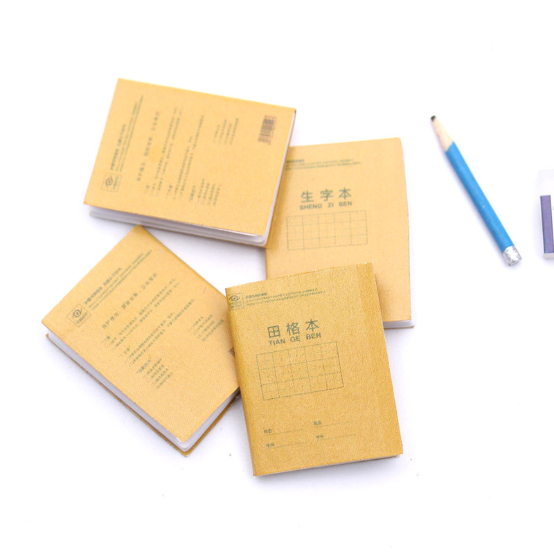 Miniatures Simulation Workbook Homework Dollhouse Doll House Primary School Classroom Life Scene Pocket DIY Ornaments