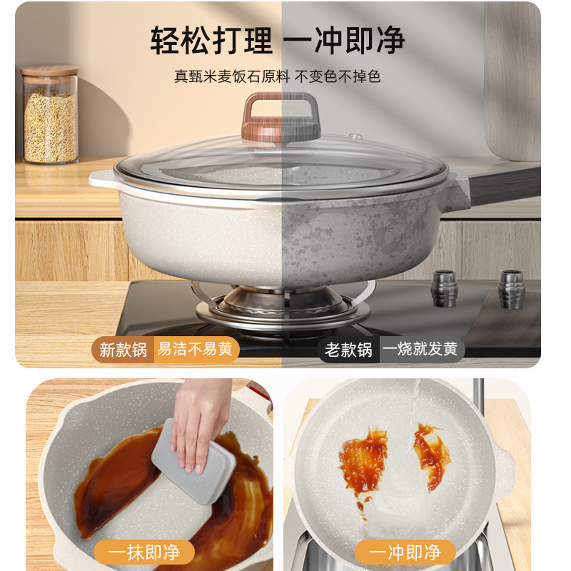 Non-Stick Frying Pan for Home Use, Steak Frying Pan, Egg Frying Tool, Pancake Frying, Suitable for Induction Cookers and Gas Stoves