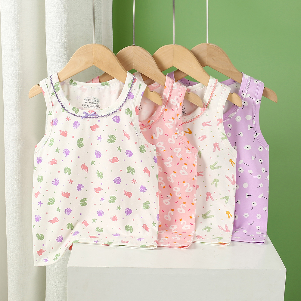 Женская майка из чистого хлопка, безрукавная, для ношения под одеждой, верхняя одежда для детей