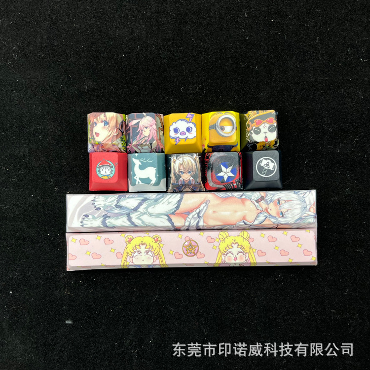 Customized Keycap Five-Sided Sublimation Anime Two-Dimensional Stylish Pbt Mechanical Keyboard Cap Customized Full Set Xda Original Factory