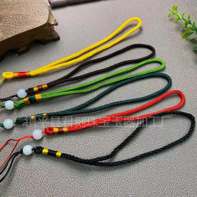 Car pendant handle rope jade jewelry scraping board rope mobile phone rope text play jewelry jade accessories lanyard