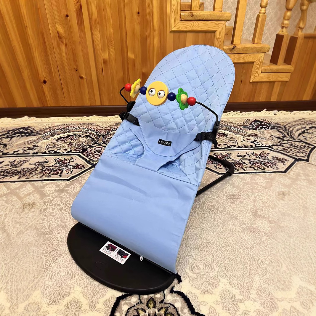 Baby Rocking Chair to Coax Baby to Sleep Cradle Recliner Foldable Adjustable Rocking Chair Soothing Chair