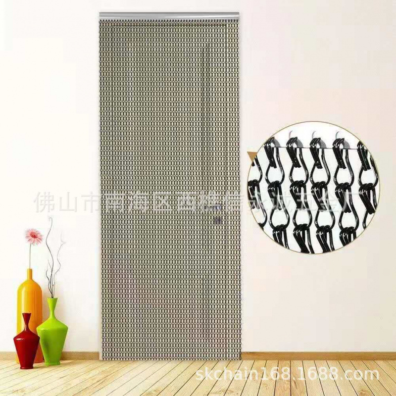 Double Hook Chain Metal Mosquito Curtain Aluminum Double Hook Chain Door and Window Curtain Anodized Color