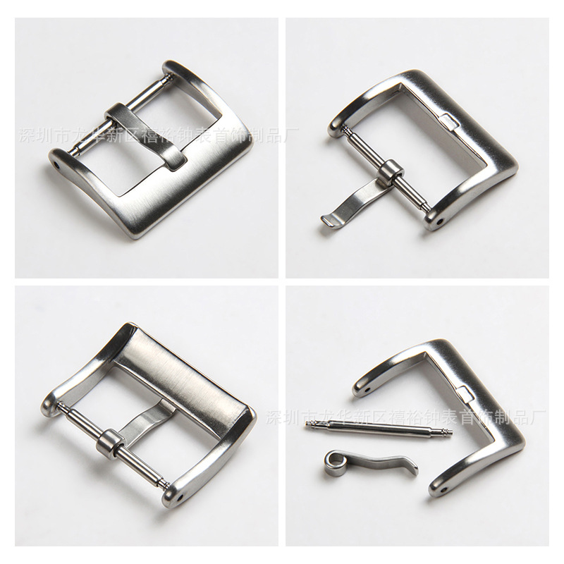 in stock Stainless Steel Buckle Silicone Buckle Buckle Smart Strap Solid Wire-drawing Pin Buckle