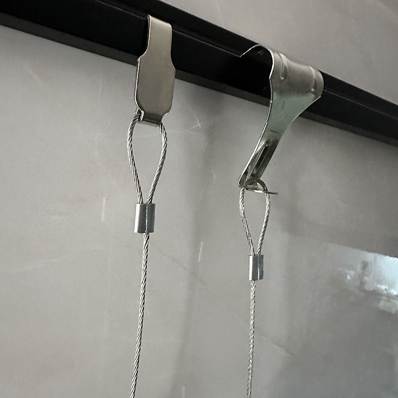 Multi-Purpose Steel Wire Rope Picture Hanging Hook, Art Gallery Hook Track, Mirror Hanging Wire, Adjustable Hanging Code Picture Hanging Device