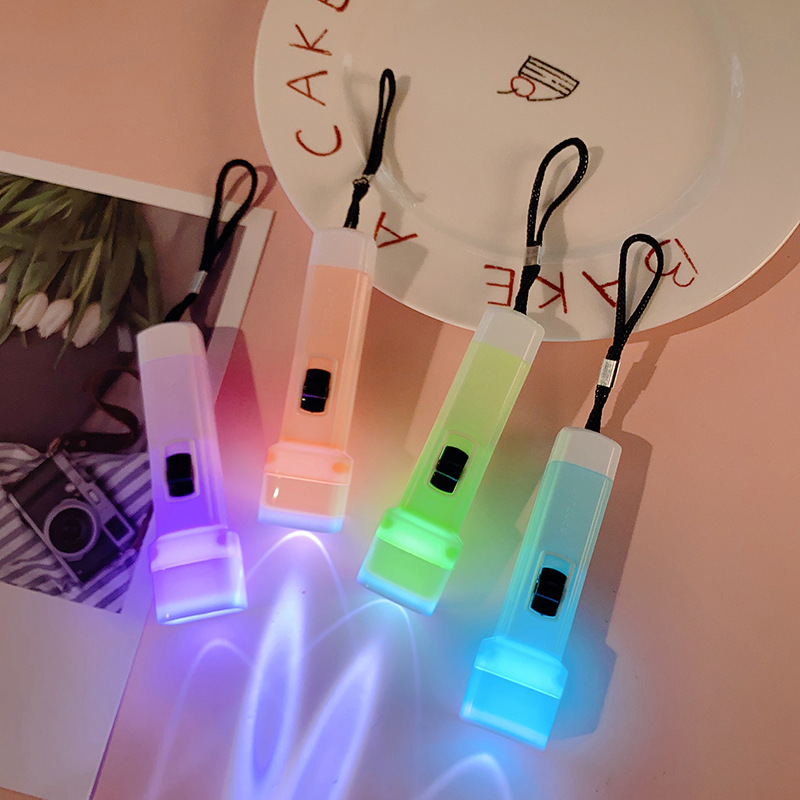 New Pure Color Simple Jelly Color Small Flashlight Strong Light Lighting Led Wholesale Small Household Appliances Small Gifts Wholesale