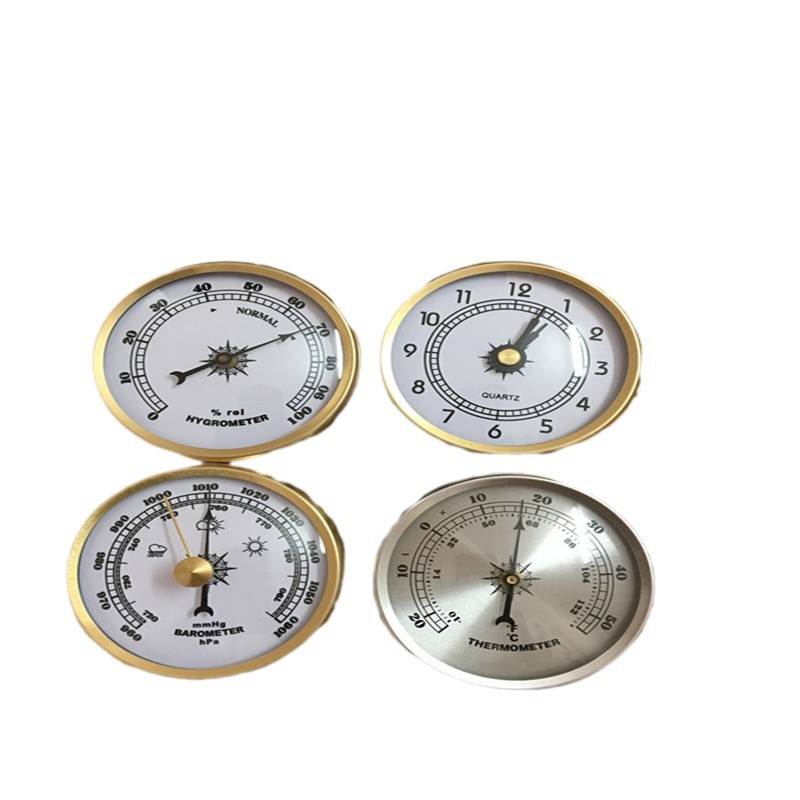 180mm temperature and humidity barometer degrees Fahrenheit degrees Celsius family weather station membrane box metal vacuum export cross-border