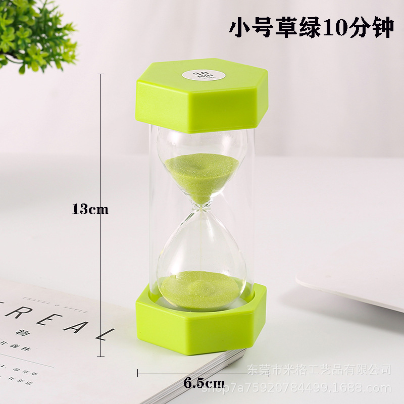 Factory Direct Sales Hexagonal Anti-Fall Hourglass 3/5/10/20/30/60 Minutes Plastic Timer Kidsren's Gift