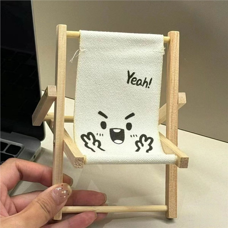 Creative Small Chair Ins Style Desktop Wooden Ornament Stand Pastoral Style Foldable Display Stand Beach Chair