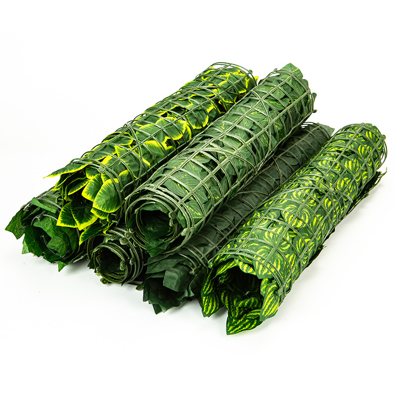 Cross-Border Simulated Fence Roll Courtyard Artificial Green Leaf Fence Blocking Green Plant Fence Pothos Plant Fence Roll Landscaping