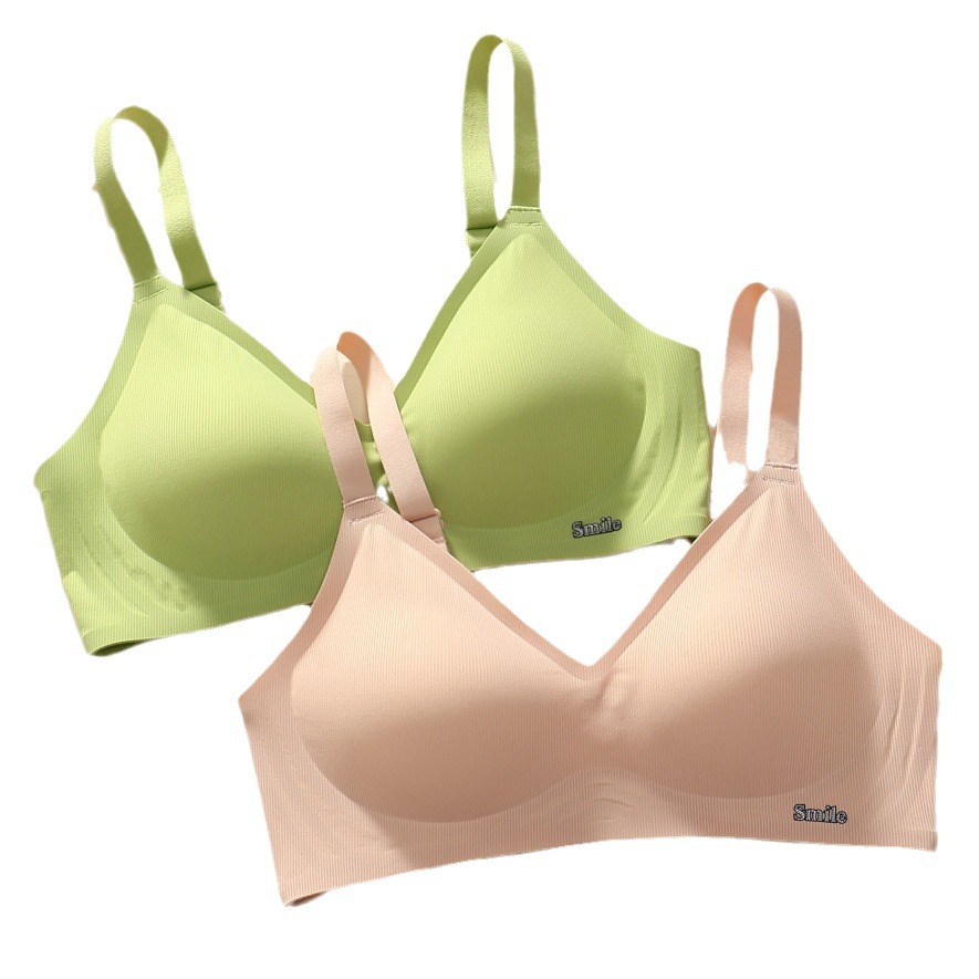 B78 original tag fixed cup jelly strip underwear women gathered seamless soft support bras