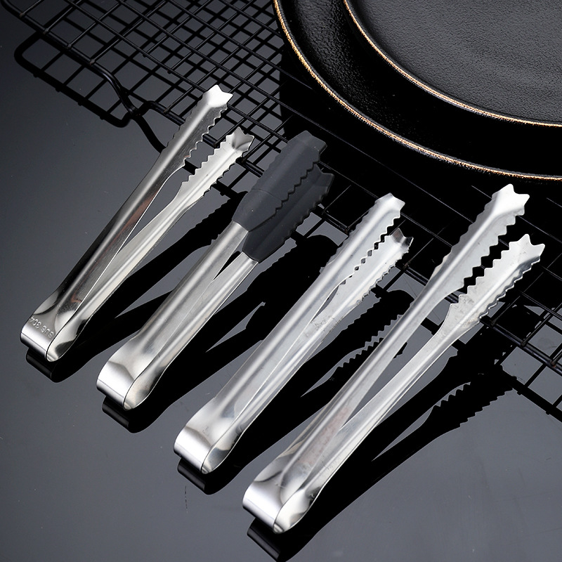 Stainless steel ice clip ice clip ice clip kitchen household small food clip cross-border hot hotel wholesale direct supply