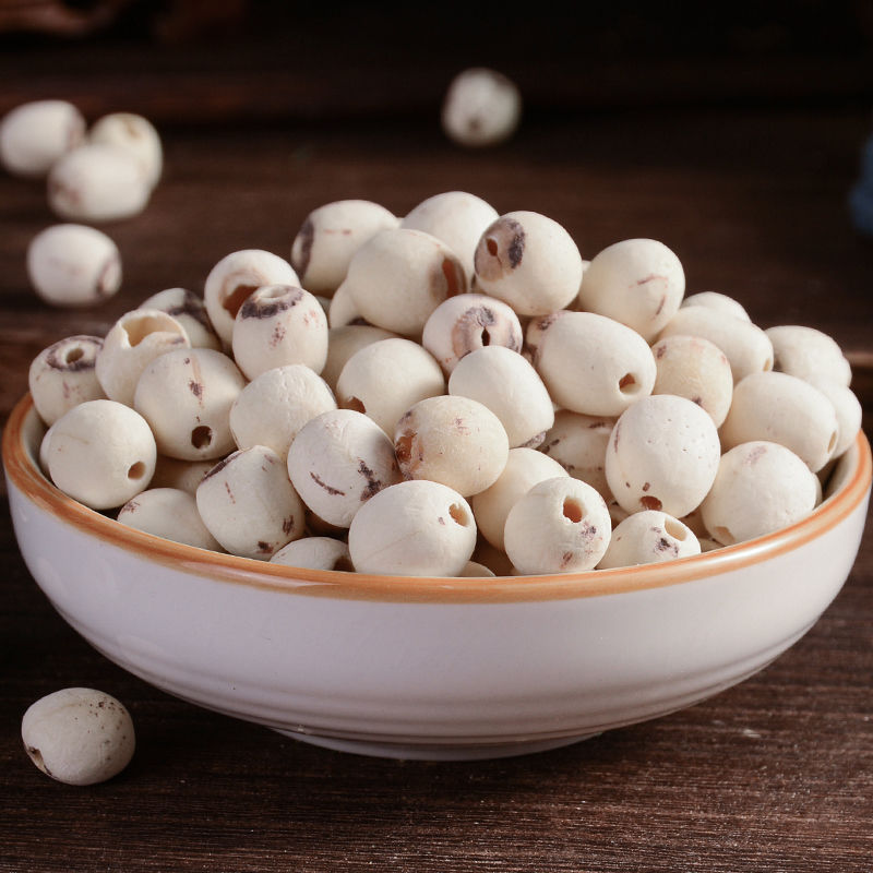 Coreless White Lotus Seeds from Hunan, Peeled, Additive-Free, Dried, Fresh, Sulfur-Free, Smoked Lily, White Fungus for Soup, Natural
