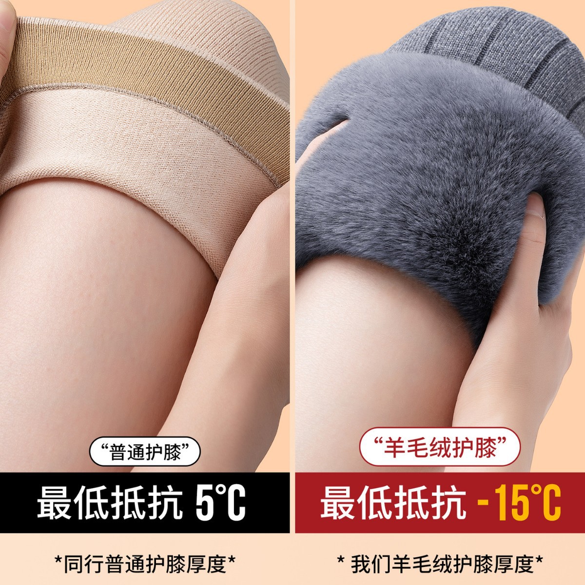 Cashmere Knee Pads for Warmth, Suitable for Elderly with Cold Legs, Extended Leg Warmers, Long Tube Covers for Elderly, Unisex, Thickened and Non-Slip