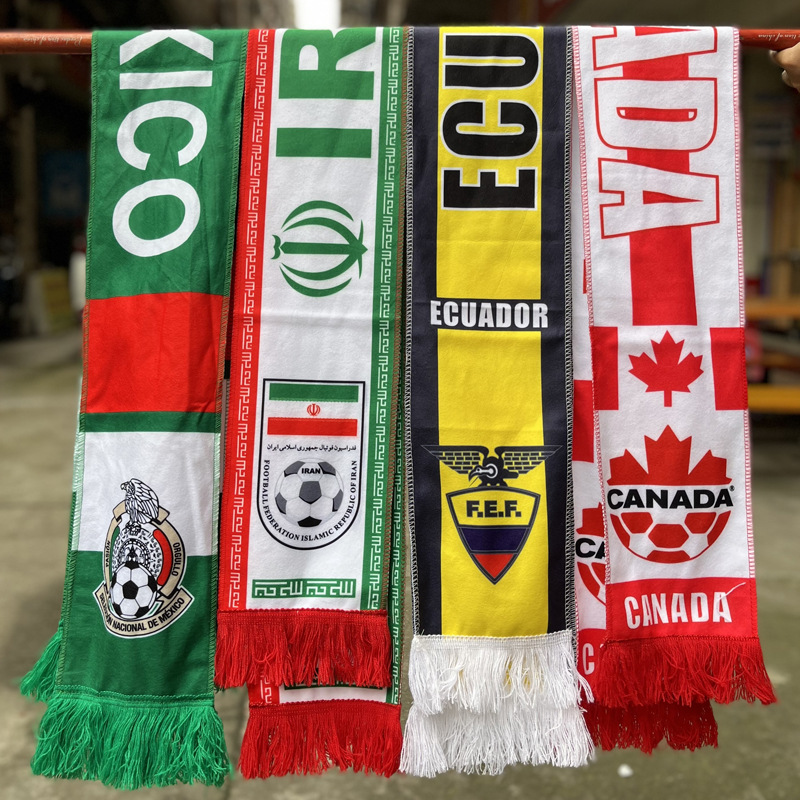 In Stock 2026 World Cup Canada France Spain Germany Netherlands Usa Fan Scarf Souvenir Gift