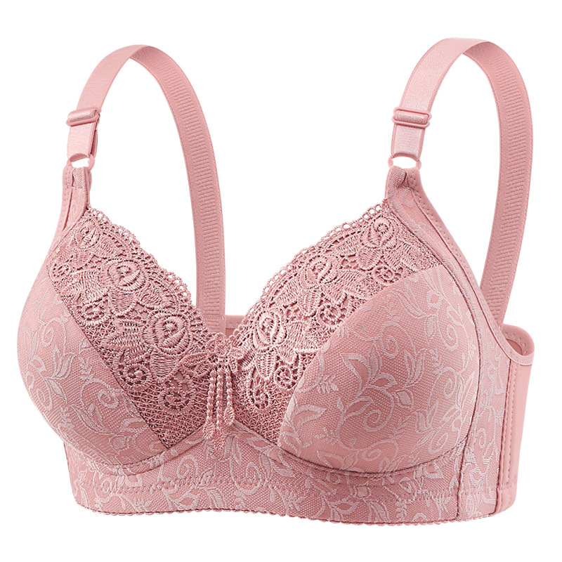 Plus Size Non-Wired Thin Adjustable Bra Push-Up Anti-Sagging, Auxiliary Breasts, Beautiful Back, Comfortable Middle-Aged Mother's Bra