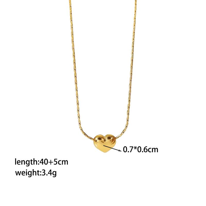 Small Heart Necklace for Women, Clavicle Chain, 2025 Autumn New Style, Versatile, High-End, Light Luxury, Simple Titanium Steel Jewelry Trend