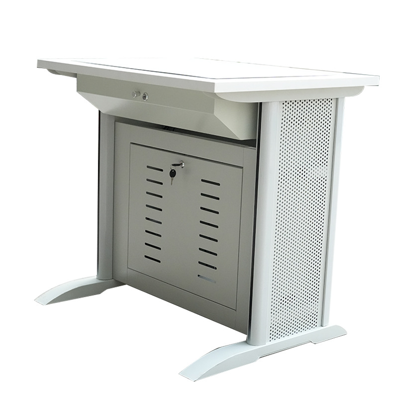Steel Multimedia School Teacher Multimedia Podium Teacher Classroom Podium Table Multimedia Central Control Podium