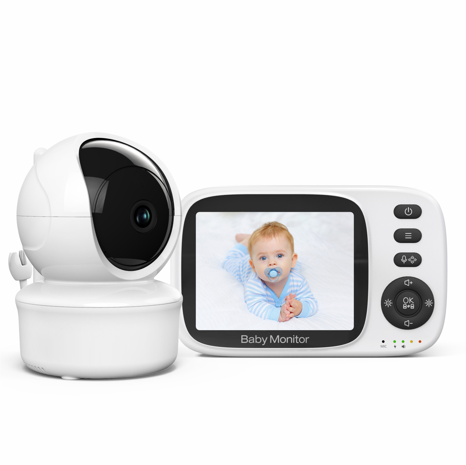 Cross-Border Popular Baby Monitor Monitor Ptz Rotating Caregiver Baby Monitor Baby Monitor
