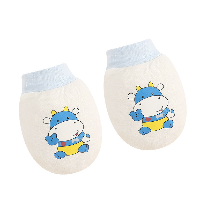 Foreign Trade Infant Anti-Scratch Gloves, Small Face Gloves, Newborn Baby Mesh Breathable Thin Gloves, Spring and Autumn Warm Gloves