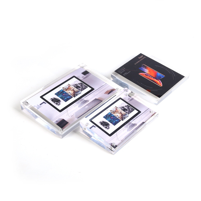 Manufacturer's Ready-Made Acrylic Strong Magnetic Bevel Table Card High Transparent Ladder Price Tag Desktop Price Tag Display Stand