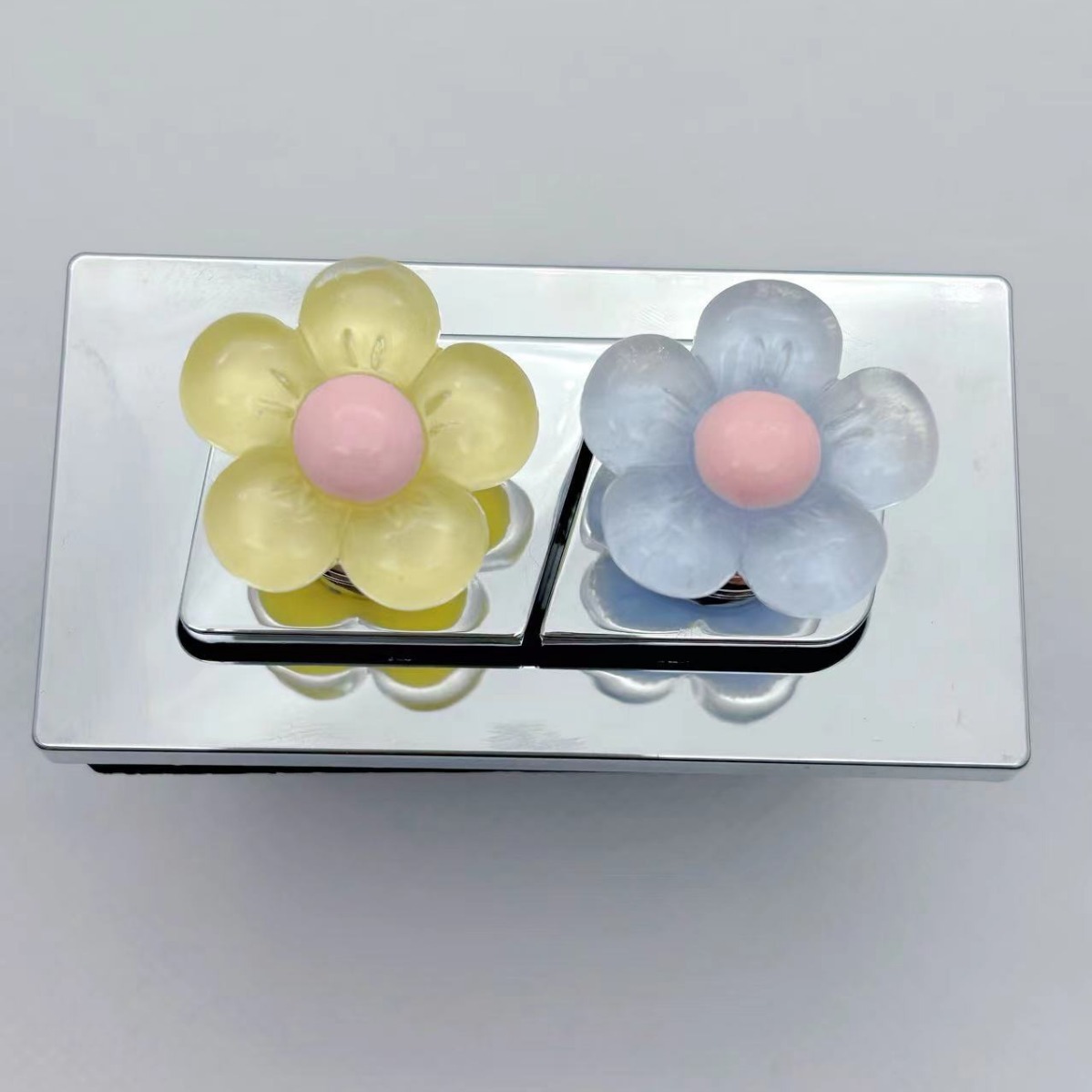 Cute flower toilet button nail art special toilet water tank switch button universal toilet press wholesale