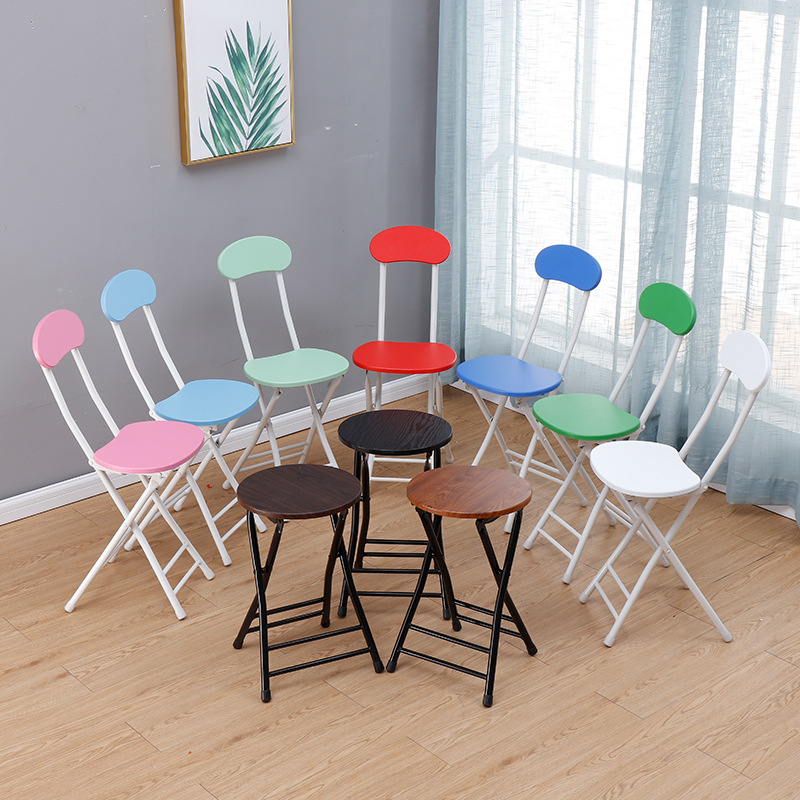 Backrest Chair Training Chair Student Dormitory Simple Portable Computer Chair Folding Compact Strong Occupying Small