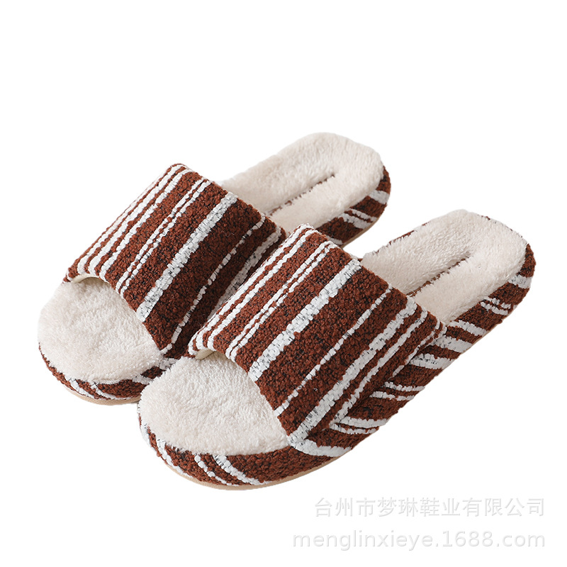 Silent Slippers for Women All Seasons 2025 New Indoor Home Non-Slip Sweat-Absorbent High-End Cotton and Linen Slippers for Men