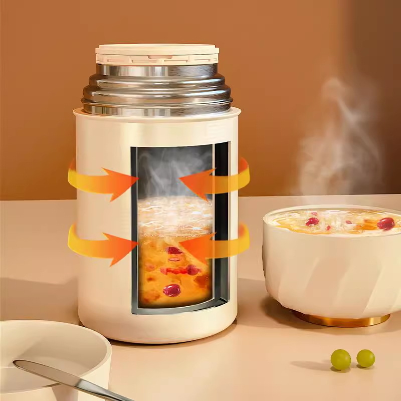 Stew Cup Food-Grade 316L Stainless Steel Insulated Lunch Box Large Capacity Portable Insulated Cup Insulated Bucket for Office Workers