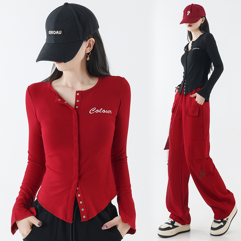 2025 Spring and Summer Square Dance Clothing New Style Street Top Fitness Dancing Exercise Outdoor Group Shuffle Clothing