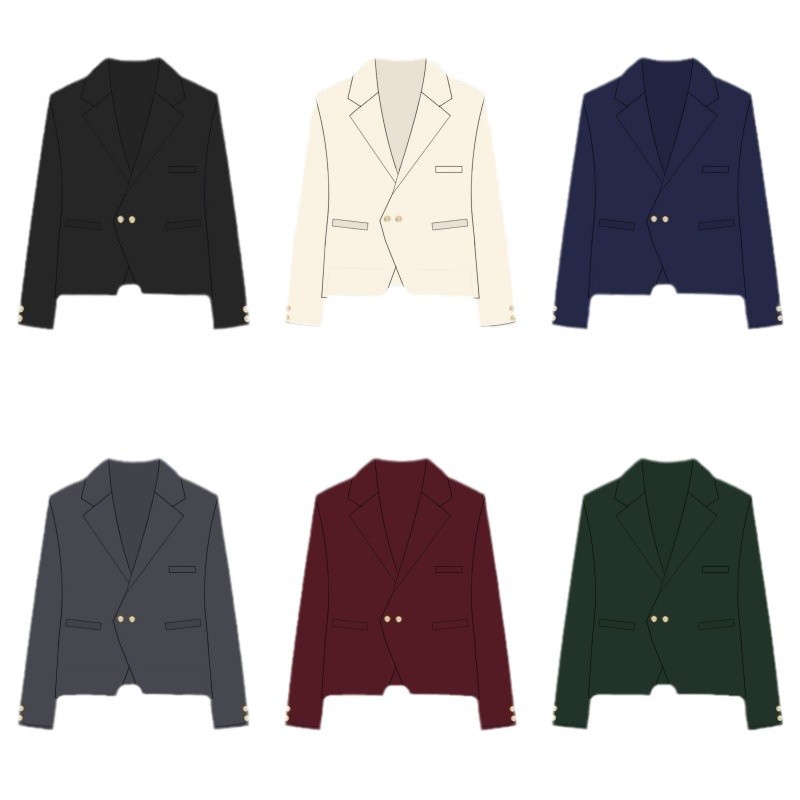 Original JK Uniform Suit Jacket Japanese College Class Suit Long One Button Long Sleeve Suit Spring and Autumn Joker