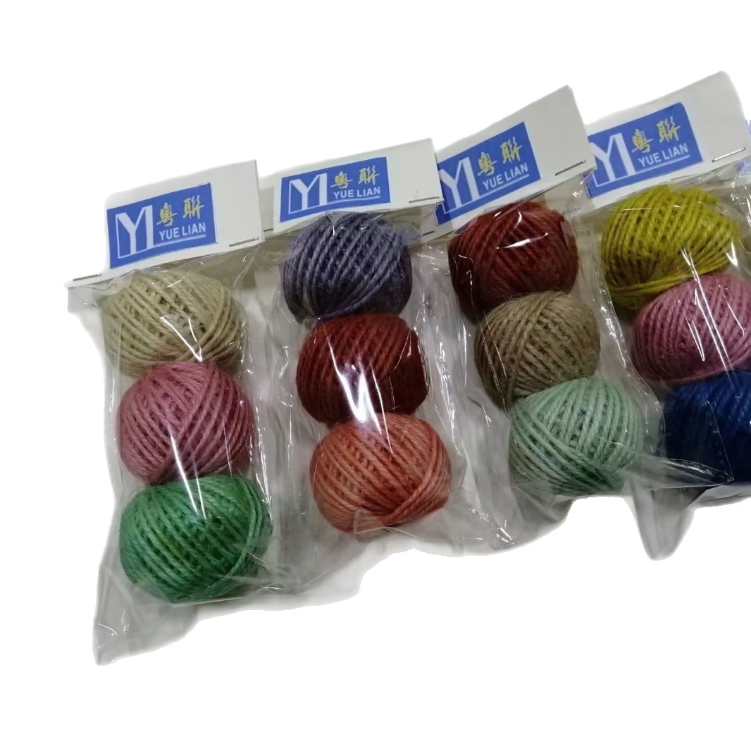 Natural Jute Rope 3 Strands 2mm Braided Hemp Rope 16/2 10/3 Tag Twine Ball DIY Handmade Accessories More