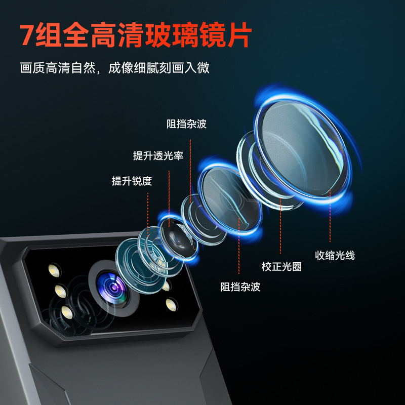 Work Recorder Hd Infrared Night Vision Chest Anti-Shake Law Enforcement Instrument Multi-Functional Shoulder Clip Sound License Remover