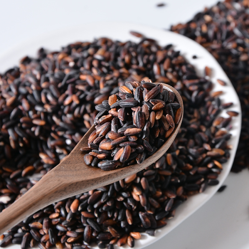 Spot New Rice Northeastern Blood Glutinous Rice Black Glutinous Rice Balls Milk Tea Fillings Fermented Rice Cake Wrapped with Blood Glutinous Rice Dumplings