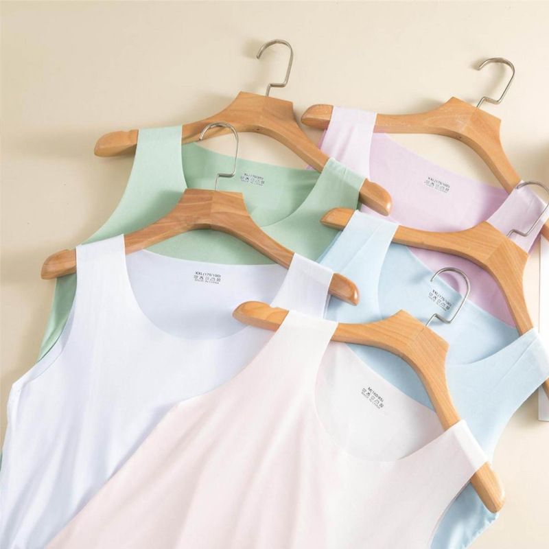 Cross-border New Women's Seamless Ice Silk Solid Color Vest Women's Inner Fashion Base Shirt Sling Summer Sleeveless Top