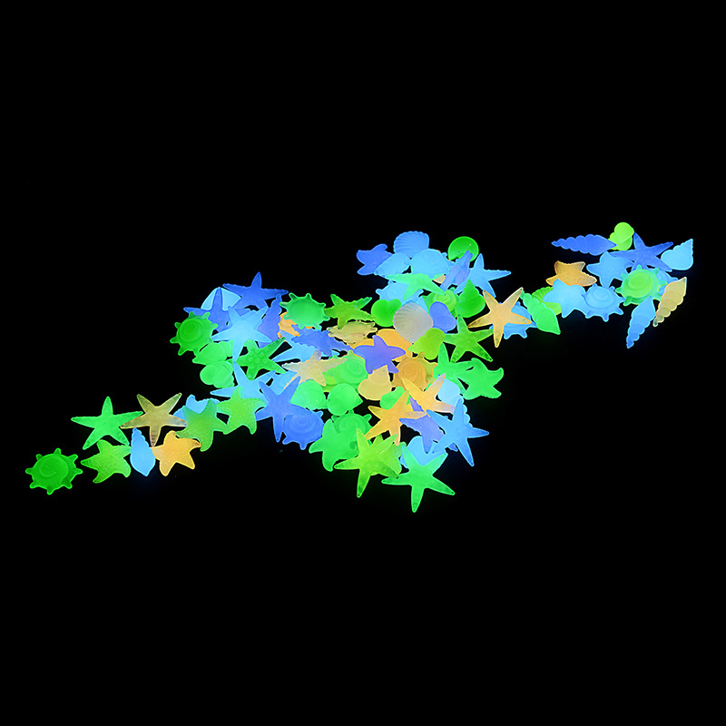 Fluorescent Marine Stone Aquarium Landscaping Luminous Stones No. 3 Biological Shells and Conch Glow-In-The-Dark Stones Fluorescent Luminous Stones