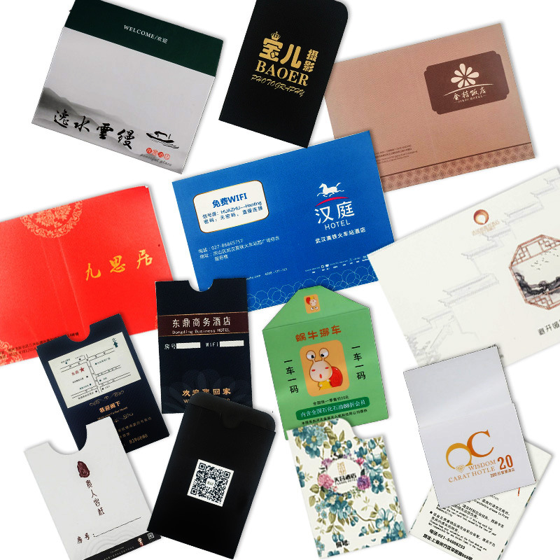 Hotel Room Card Set Customized Apartment Member VIP Card Bag Business Club Hotel Homestay Room Card Paper Set Printing