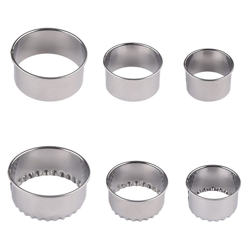 Stainless Steel Round Dumpling Wrapper Cutting Mold Biscuit Mold Cake Mousse Ring Toast Grinding Tool Handmade Rice Ball Wrapped Wontons