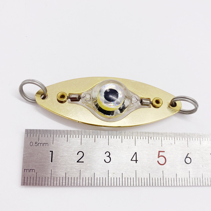 Luya Sequins Fish Eye Trap Fish Mini Underwater Fishing Light Collection Light LED Button Fish Light Waterproof Night Fishing