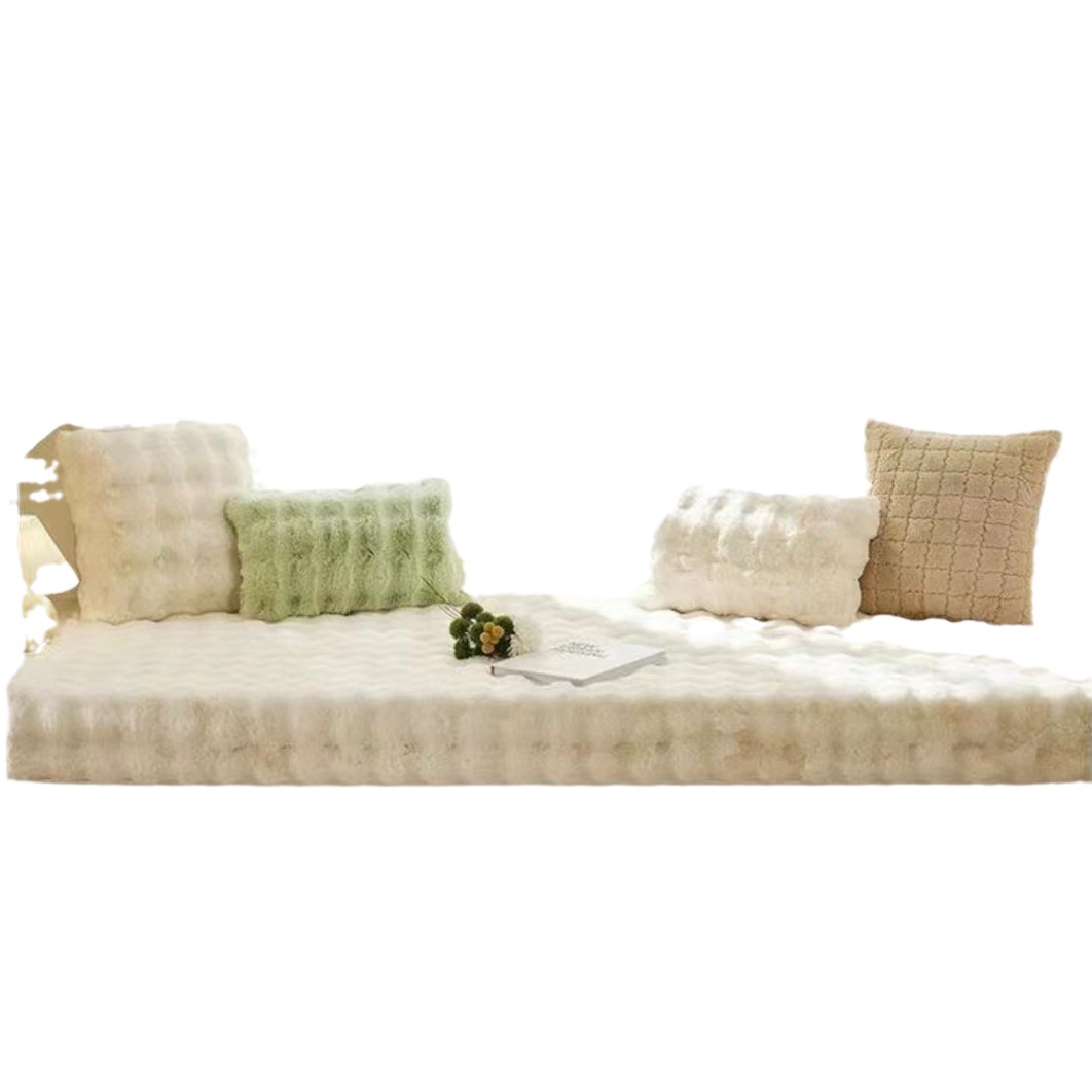 Internet celebrity thickened rabbit plush non-slip bedroom bay window mat window mat New Nordic style balcony tatami cushion