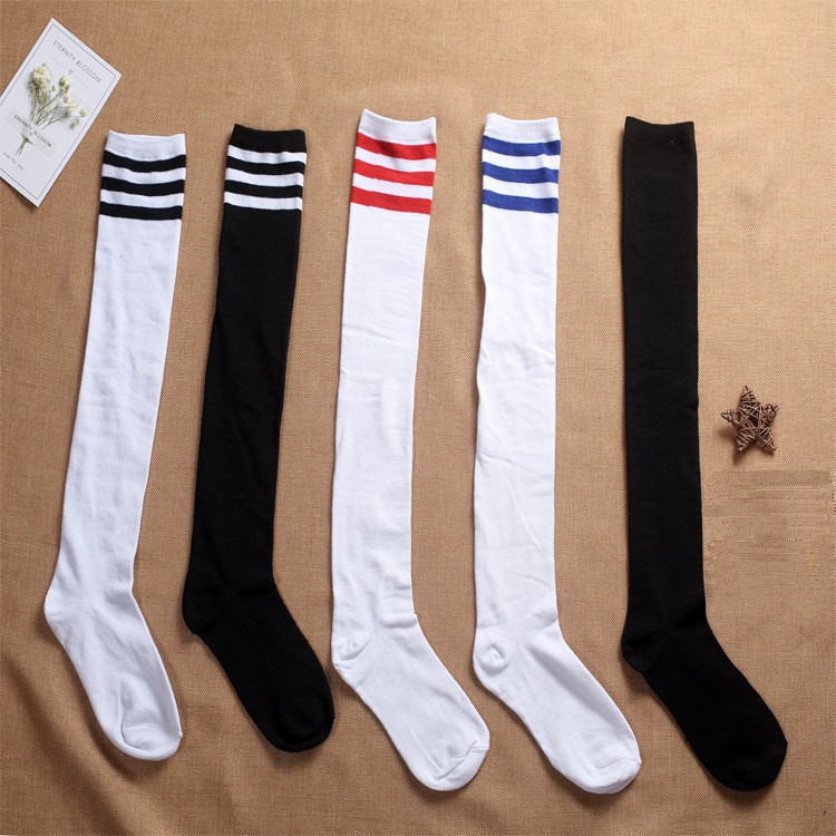 White Stockings, Black Stockings, White Short Socks